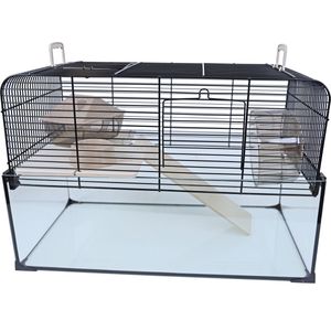 Hamsterkooi - Interzoo Vision 51 Zwart - Afmeting: 51,5x29x40 cm