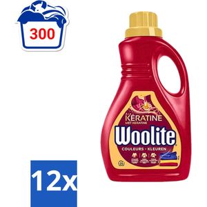 Woolite Color - Vloeibaar Wasmiddel - Met Keratine - Gekleurde Was - 25 Wasbeurten - 1,5L - Voordeelverpakking - 12 stuks