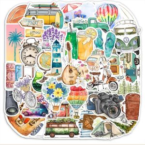 Zomervakantie Reisstickers - Set van 50 stuks - Waterdicht - Voor Scrapbooking, Dagboek, Koffer en Telefoonhoes
