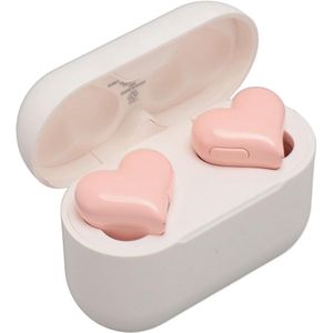 Hartvormige Draadloze Oordopjes - Schattige Oortjes - 5.3 Hoofdtelefoon voor Meisjes - Waterdicht met Oplaadcase