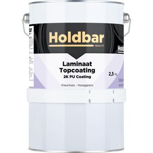 Holdbar Laminaat Topcoating Hoogglans 2,5 Kg - Vloerverf - Glashelder - Transparant - Laminaat Verven - Krasvast - UV-bestendig - Vergeelt niet