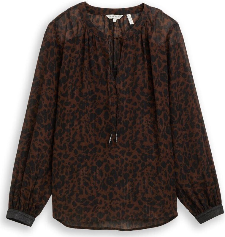 Tom Tailor Chiffon blouse met luipaardprint