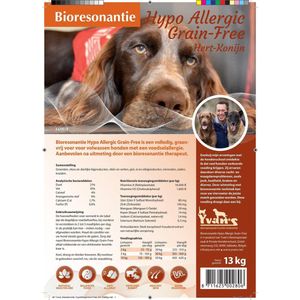 Bioresonantie Hondenbrokken - 13 kg - Grain free Allergic
