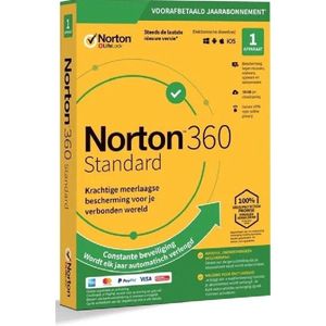 Norton 360 Standard voorafbetaald jaarabonnement
