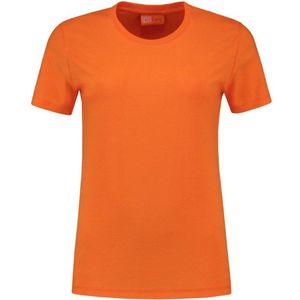 Lemon & Soda T-shirt voor dames in de kleur oranje in de maat XXL.