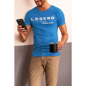 1991 Jaar Blauw T-shirt Heren - Maat 5XL - Legend - Verjaardag Cadeau Mannen - Limited Edition