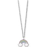 Engelsrufer - Kinderketting - 925 Zilver - Regenboog met Emaille
