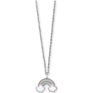 Engelsrufer - Kinderketting - 925 Zilver - Regenboog met Emaille