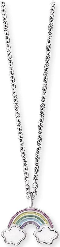 Engelsrufer - Kinderketting - 925 Zilver - Regenboog met Emaille