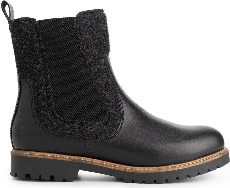 Travelin - Okstindal - Chelsea Boots - Zwart - Wol/Vilt