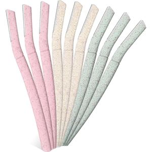 Dermaplaning Tool 9 Stks Wenkbrauw Scheermessen voor Vrouwen en Mannen Gezichtsscheerapparaat Gezicht Perzik Fuzz Ontharing Scheren en Huid Exfoliërende Dermaplane Gezichtsscheermes