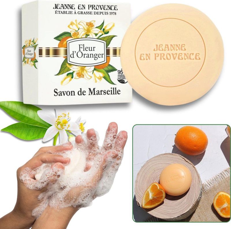Jeanne en Provence Zeepblok, oranjebloesem 100gr