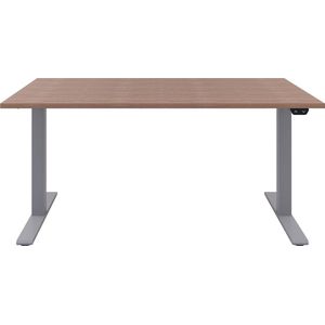Zit sta bureau  Zit sta bureau elektrisch  Havanna bureaublad  Aluminium onderstel  180 x 80 cm-- blad- onderstel- x80
