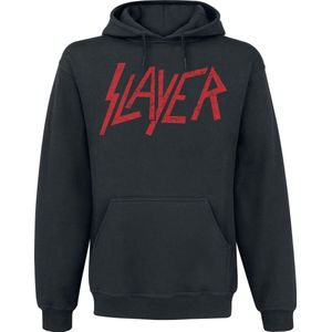 Slayer Classic Logo Distressed Trui met capuchon zwart S Heren