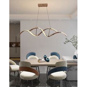 Chandelix - Luxe Hanglamp eettafel voor boven de eettafel | in eetkamer - 5w - Dimbaar - 3 lichts - Afstandsbediening - Goud Chroom - Woonkamer | Slaapkamer | Keuken I Smartlamp