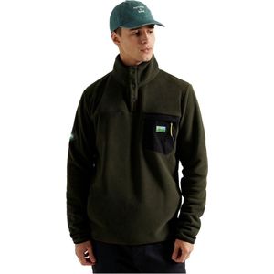 SUPERDRY Trail Polar Pop Sweatshirt Heren - Surplus Goods Olive - XL