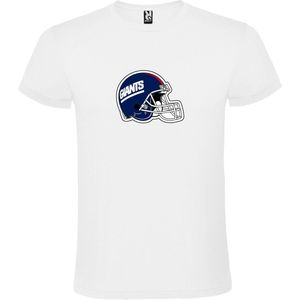 Wit T shirt met print van 'New York Giants' print Zwart / Rood size XL