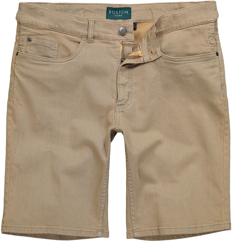 Boston Park - Heren - Boston Park Colorjeans-Bermuda 5-pocket tot 72 - Zand - Maat 70