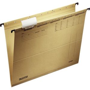 Leitz Alpha® Hangmap met korte zijde open - 25 stuks - Natuurbruin