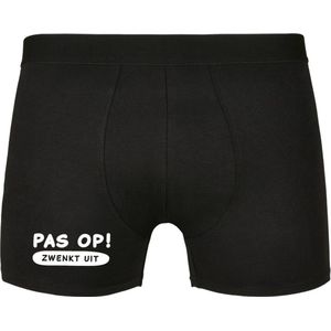 Pas op! Zwenkt uit boxershort 3XL - Rustaagh - Boxershort Heren - Boxershorts - Boxershort Jongens - Grappige Boxershorts - Ondergoed Heren - Onderbroeken Heren - Cadeau - Grappig Cadeau