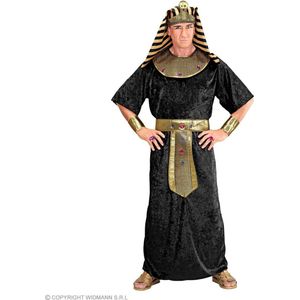 Widmann - Egypte Kostuum - Belangrijke Egyptische Farao Toeta - Man - Zwart, Goud - Small - Carnavalskleding - Verkleedkleding
