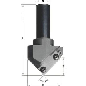CMT - CNC V-groeffrees 91º met wisselmessen Ø52 mm. S=Ø 20 mm.