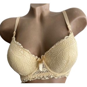 Dames BH 1579 push up met kant 80B beige