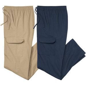 ATLAS FOR MEN - Set van 2 cargobroeken voor ontspanning - Heren - Verkrijgbaar in grote maten - L