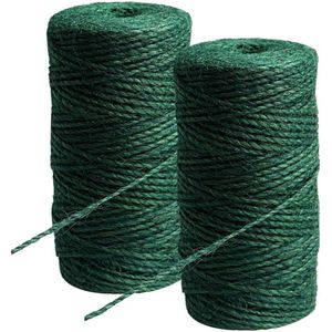 Groene hennep tuin touw - Natuurlijke jute string voor tuinieren en ambachten - 200m/656ft