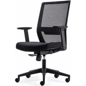 Albeka Moderne Bureaustoel Slim - Comfort Netrug + Veel Functies - Zwart