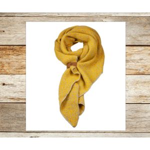 DyLeatherDesign- Sjaal- Oker geel- Geel- Lekker warme wintersjaal