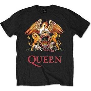 Queen - Classic Crest Heren T-shirt - XXL - Zwart
