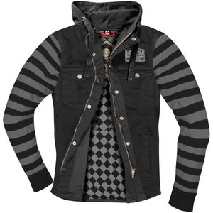 HolyFreedom Folsom Zwart Grijs Motor Zip Hoodie - Maat M - Jas