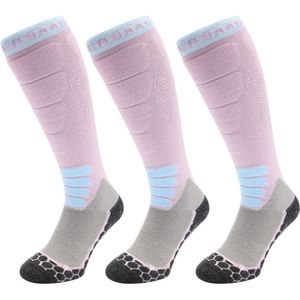 Poederbaas Skisokken Dames - Merinowol Pro - 3-pack Lila - Maat 39/42