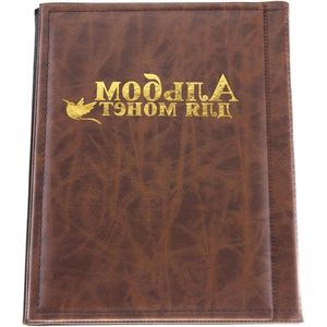 Muntenverzamelhouder Album - 250 Zakken - Wereldmunt Opbergmap - Geldverzamelhouder - Bruin .