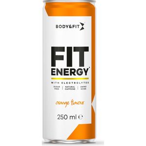 Body & Fit FIT Energy Drink - Orange - Hypotone Sportdrank met Elektrolyten en BCAA - 1 Blik (250ml)