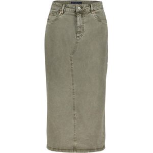 Red Button Rok Sibelle Skirt Coloured Denim Srb4298 316 Dark Khaki Dames Maat - W34