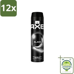 Axe Deodorant Bodyspray Black 200 ml - Voordeelverpakking - 12 stuks - Deodorant - Axe