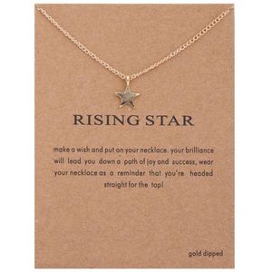 Akyol - rising star wensketting-ster- goudkleurig- leuk cadeau om te geven of te krijgen