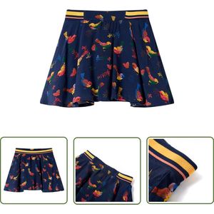 Kinderrokje Marineblauw - Maat 92 - Paddenstoelenprint Kinderrokje - Meisjesrokje - Kindermode - Zomerrokje - Blauwe Rok