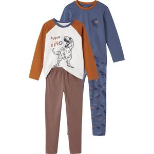 Set van 2 - Dinopyjama's - Indigoblauw - Jongenspyjama's