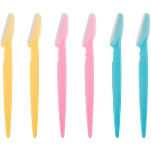 Wenkbrauwscheerapparaten en Gezichtshaar Trimmers - Exfoliërende Dermaplaning Tool voor Vrouwen en Mannen - 6 Stuks