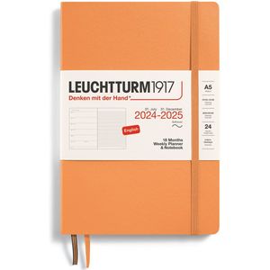 Leuchtturm1917 weekplanner + notities - agenda - 18 maanden 2024 - 2025 - softcover - A5 - apricot