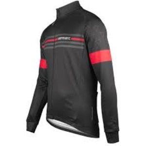 VERMARC ATTACO FIETSSHIRT LANGE MOUWEN HEREN ROOD/ZWART Maat S