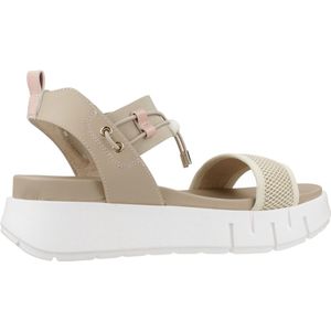 Nerogiardini - T.At1610 687 - Sandalen - Licht Beige - Linnen Elastic