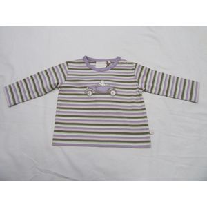 noukie's , jongen , t-shirt met lange mouw , streep lila , 9 maand 74