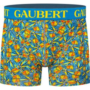 6 stuks GAUBERT® Heren Katoenen Boxershorts | premium herenondergoed | maten M - XXL | print blauw oranje