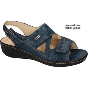 Solidus -Dames - blauw donker - sandalen - maat 36