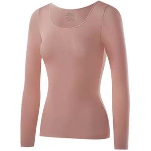 Gudia Stretchy comfortabele gewichtloze zachte basislaag - Warme top voor herfst en lente - Yoga danstop - Rose- M