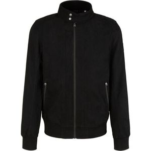 Tom Tailor Suede Blouson Jacket - Zwart - Maat M - Heren
